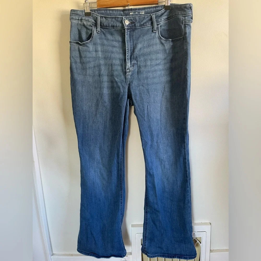 Old Navy High Rise Flare Jeans, Blue, Size 16